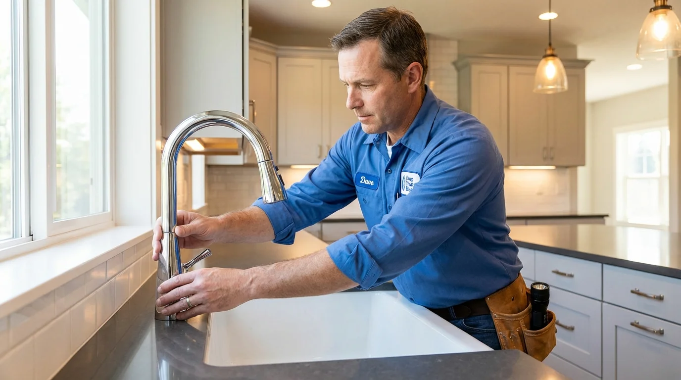 Kitchen faucet installation by Johns Plumbing LLC in Channelview